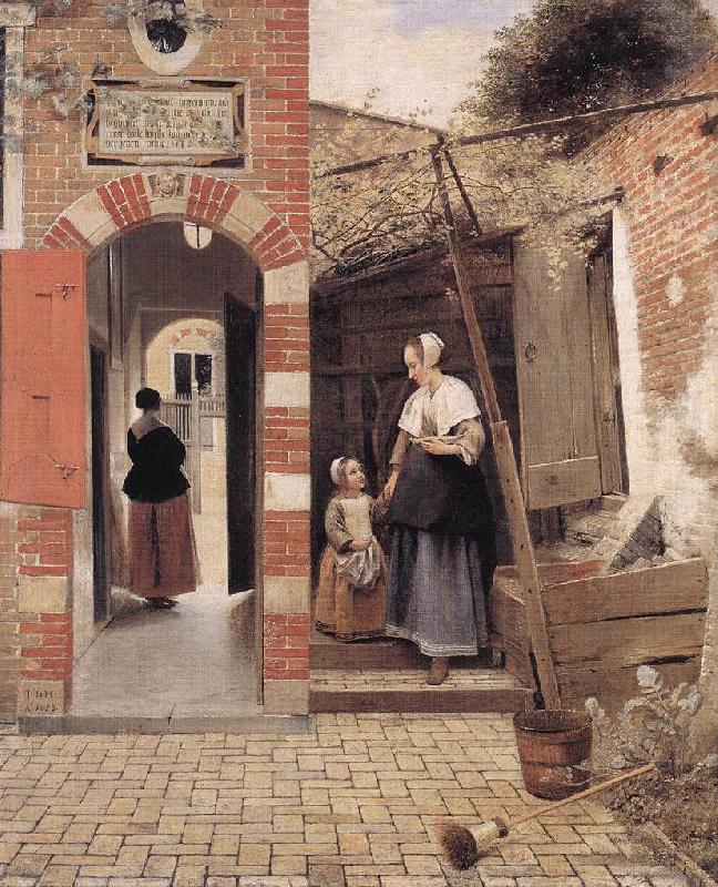 HOOCH, Pieter de The Courtyard of a House in Delft dg china oil painting image